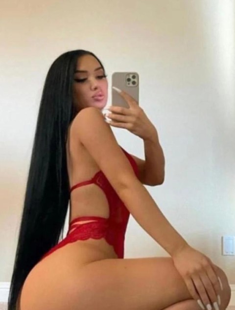 Experience a full night booking with a charming brunette